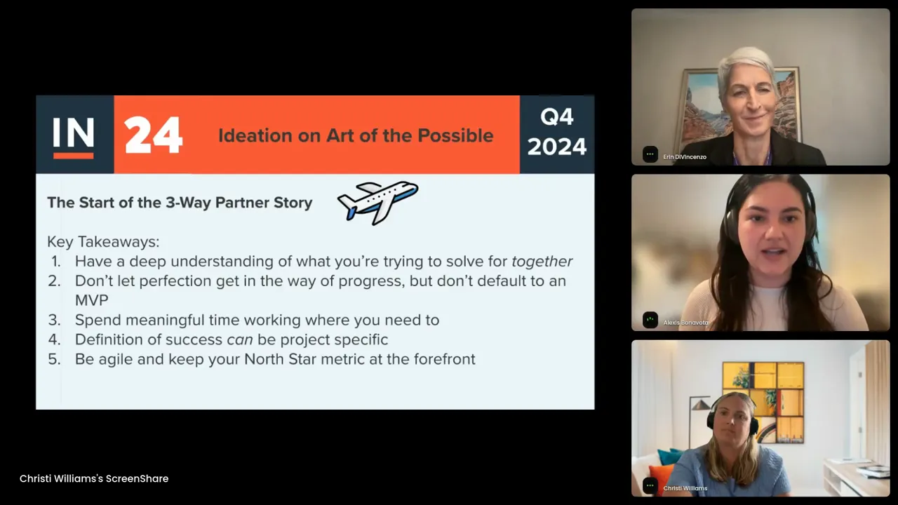 Key advice: avoid perfectionism when launching partnerships