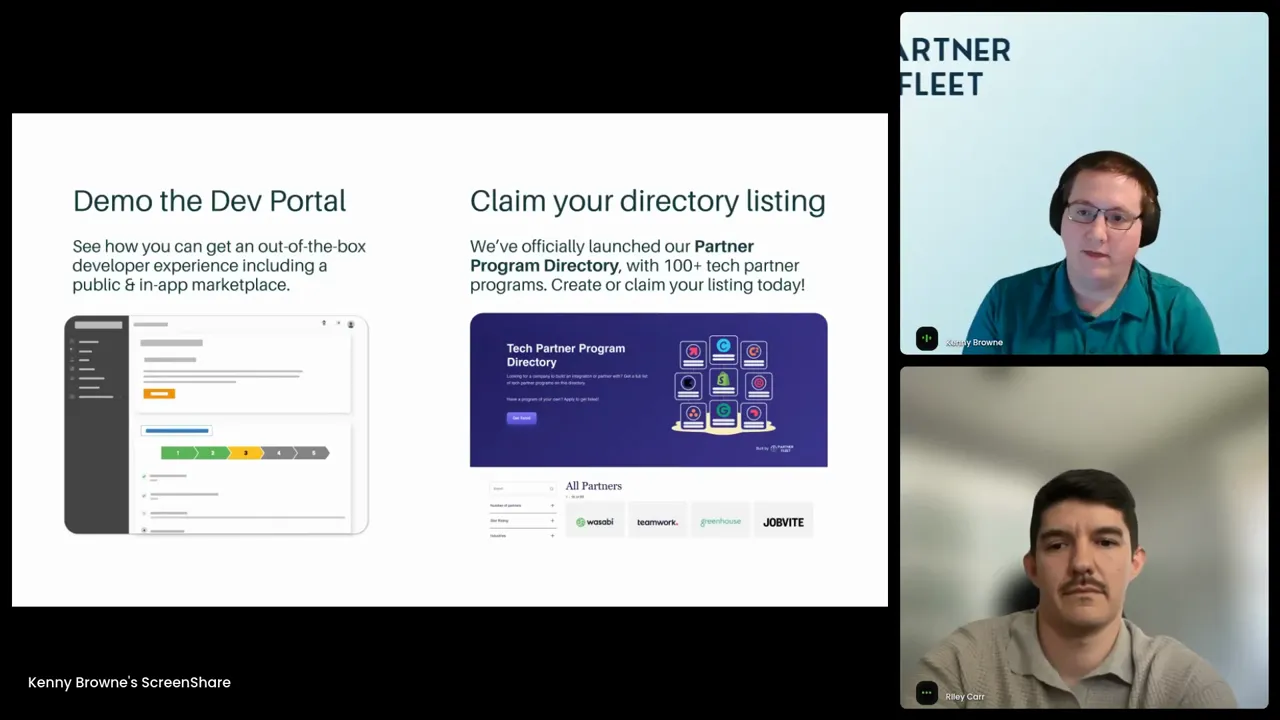Partner program directory listing and marketplace discovery example