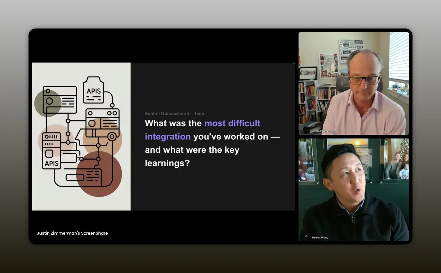 Clear screen-share slide reading 