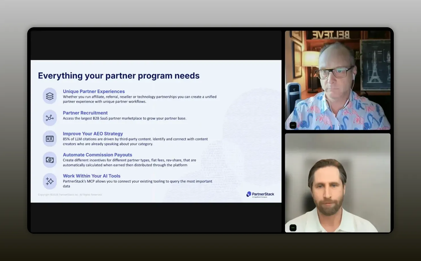 Slide listing partnership use cases and program support bullets